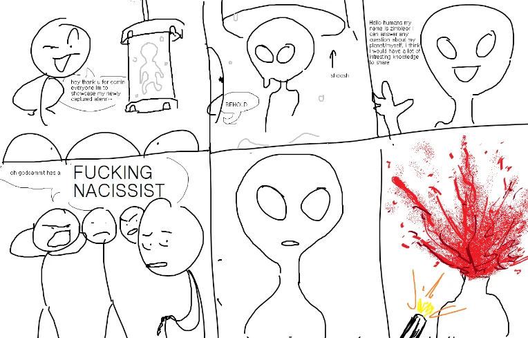 funny alien comic - by ICantSeeHelp