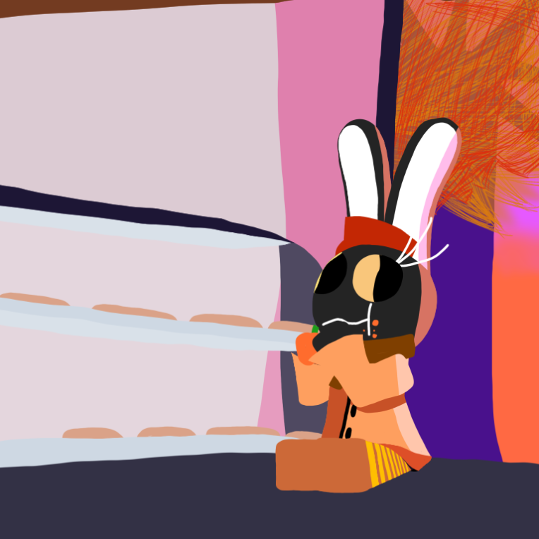 Fall Bunn eating a donut by animalswithears on Newgrounds