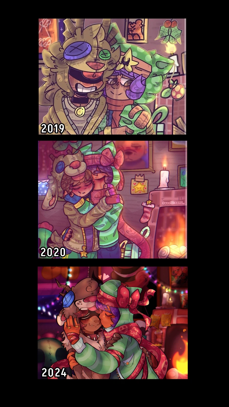 Leondy Christmas ! (Redraw) by SweetDrxmz on Newgrounds