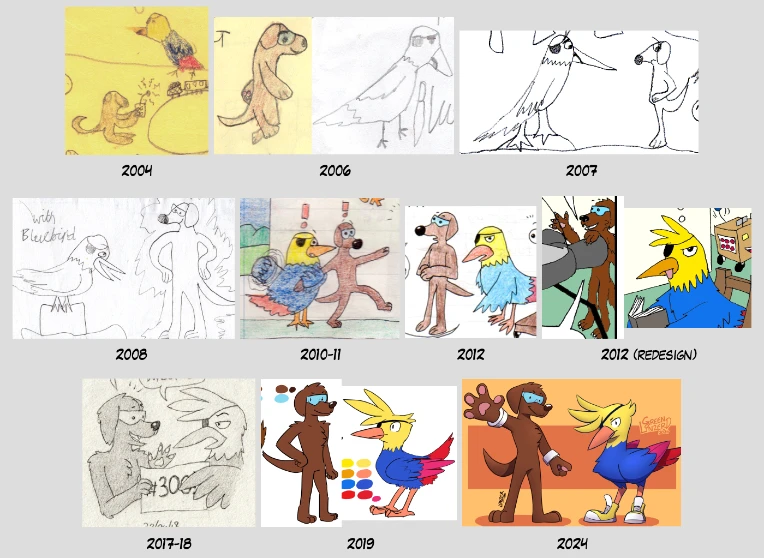 Redesign Suite 7: Brownie & Bluebird by GreenLinzerd on Newgrounds