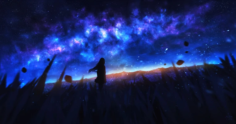 Girl looking into the distance