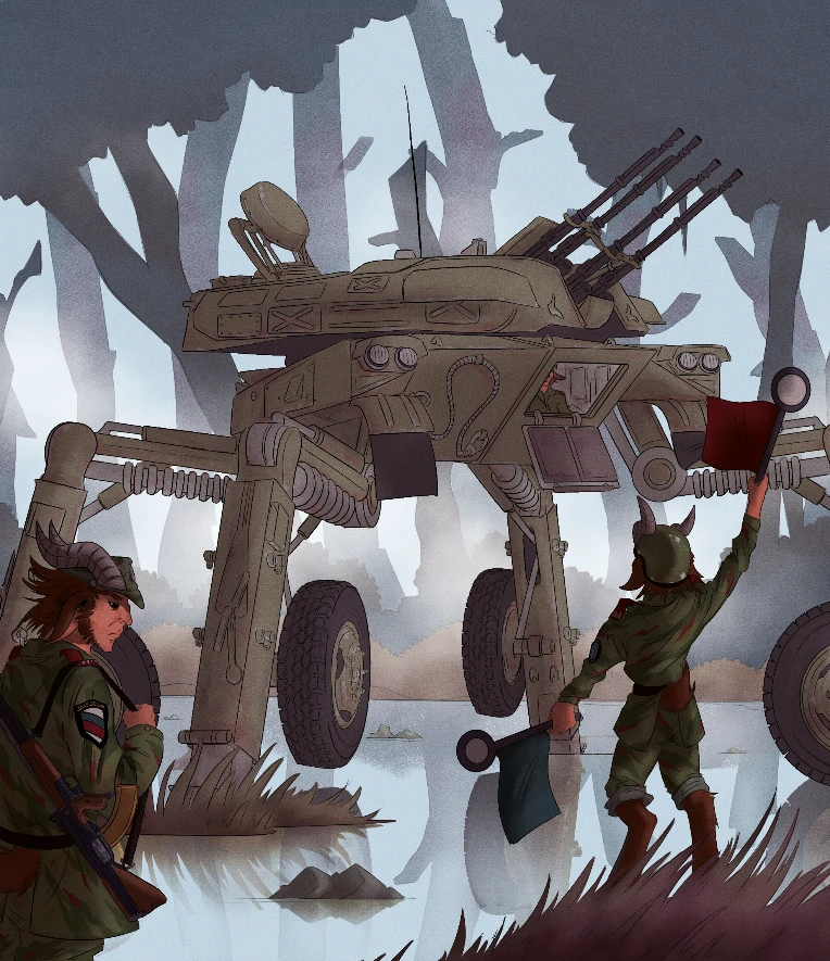A quiet day at the checkpoint by Khvostya on Newgrounds