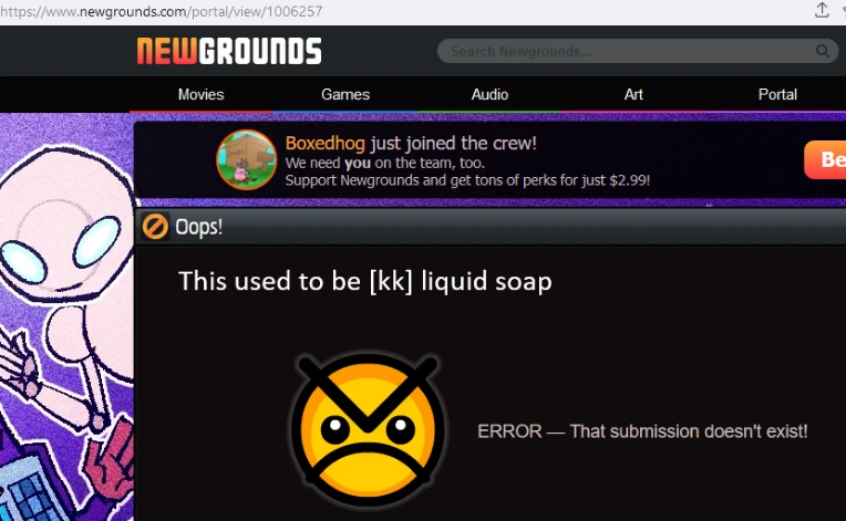 Something is wrong with Newgrounds administration - by Chewy2007