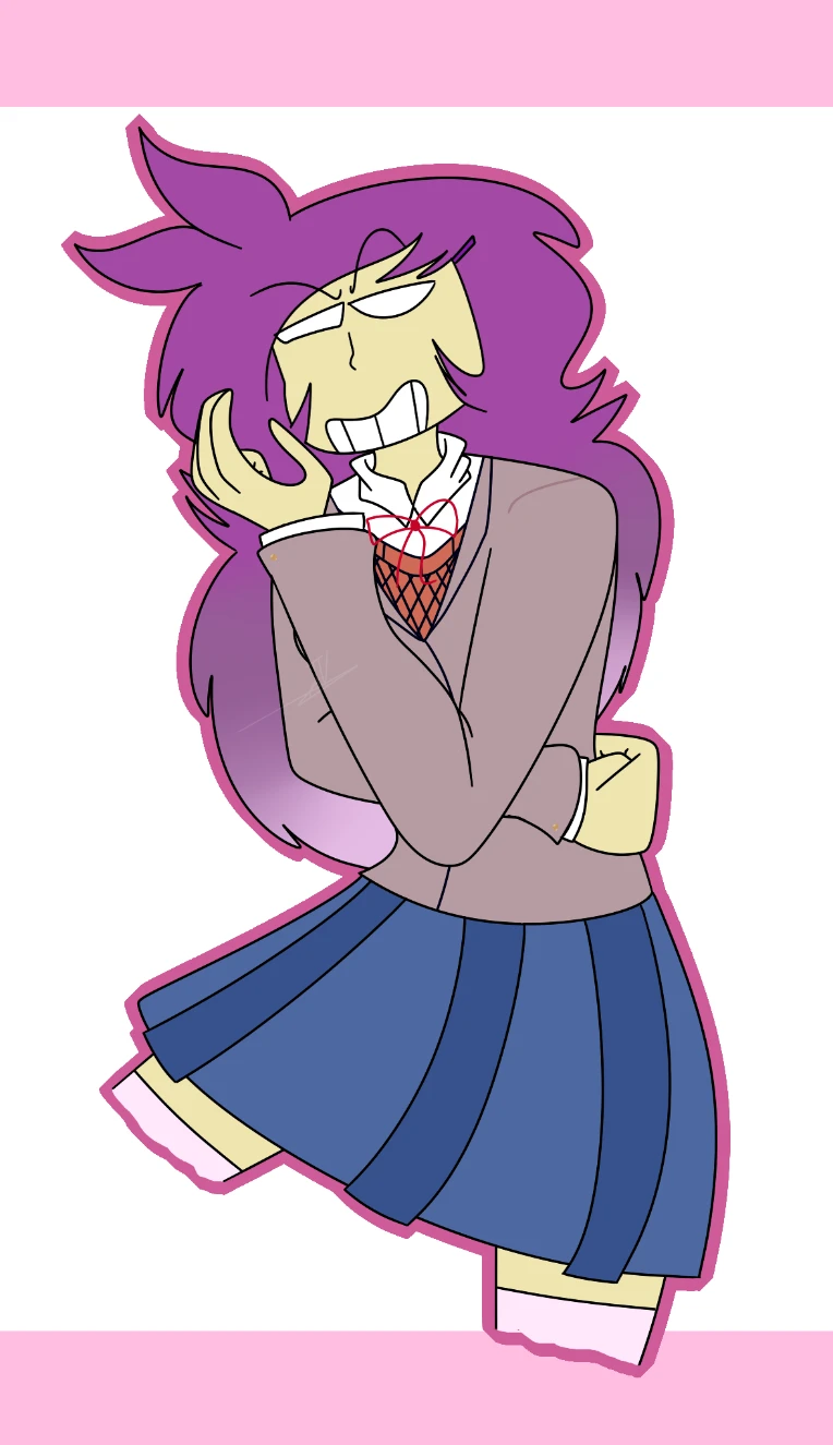 DDLC Kay redraw by TVisFather on Newgrounds