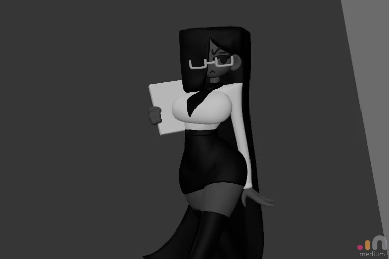 office lady fan figurine by gragax on Newgrounds