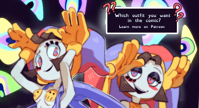 Pomni outfits by DisabledFetus on Newgrounds