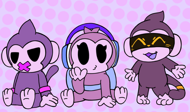 The three wise monkeys by Squidcakez on Newgrounds